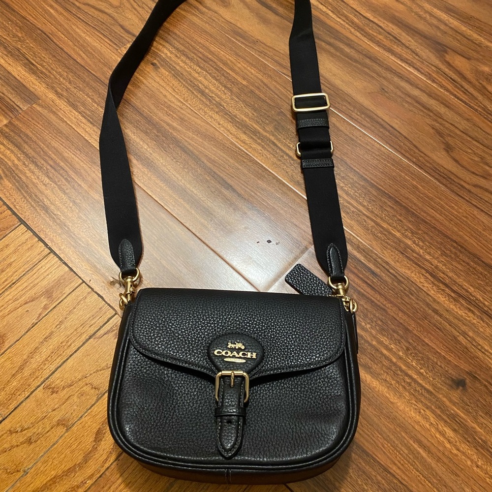 Coach Black Crossbody Bag with Saddle Shape